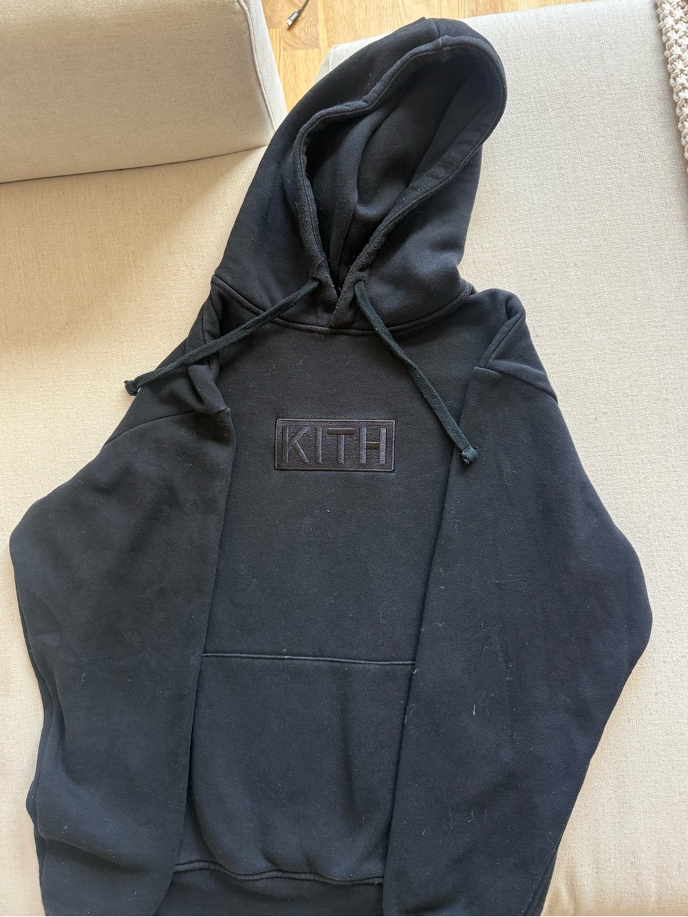 Kith Black Pullover Hoodie - Men's Classic Logo Sweater